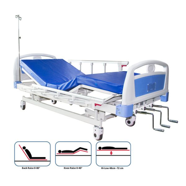 3 Crank manual hospital bed - Image 2