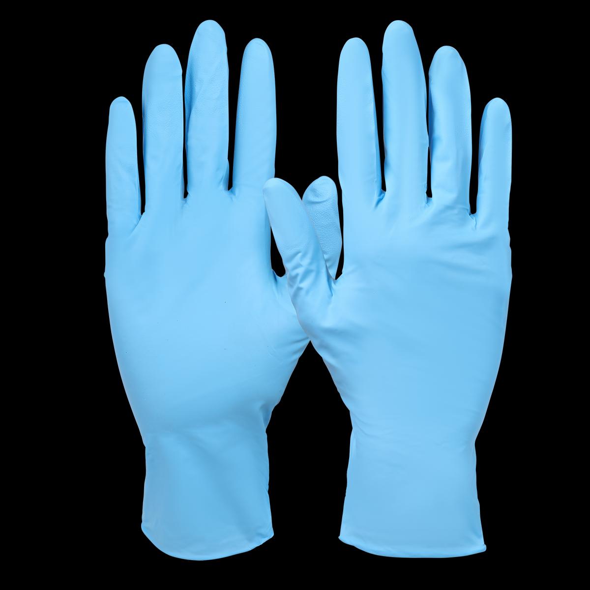 Blue Nitrile Gloves - Image 2
